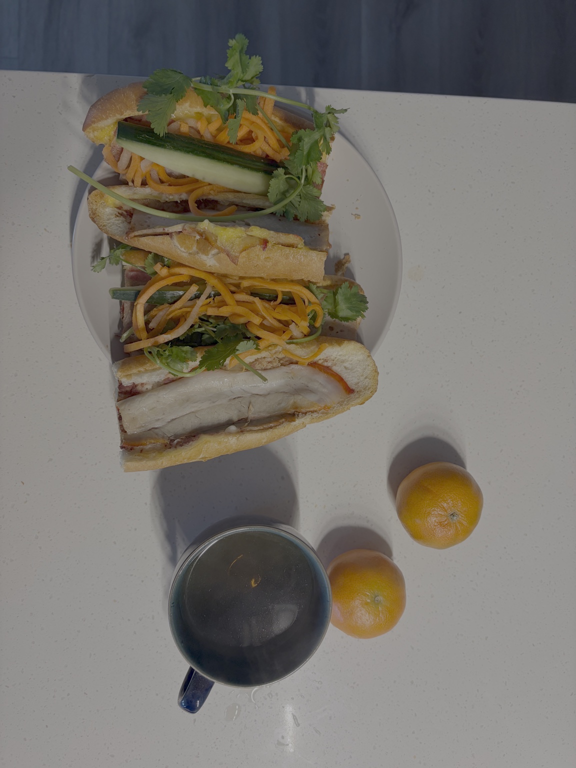 Banh mi and a diet coke